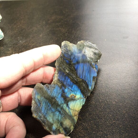 Amazonite, Labradorite, & Aragonite Crystal Stone Set Grounding, Peace, Healing - Picture 9 of 11